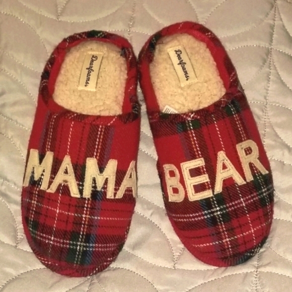 dearfoams Shoes - MAMA Bear Dearfoams plaid slippers